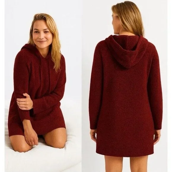 State of Day Women's XL Cozy Indulge & Rest Loungewear Tunic Hoodie Maraschino - Picture 1 of 9